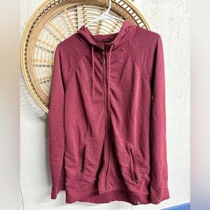 L.L.Bean Red Full Zip Hoodie Women’s Small Hooded Sweatshirt